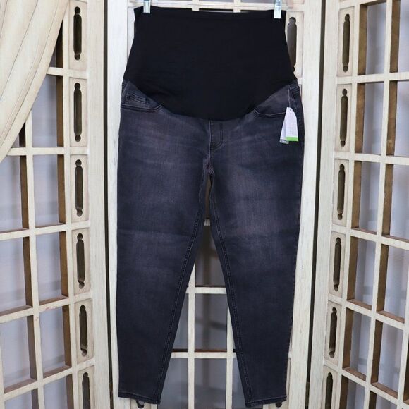 Time and Tru Maternity Skinny Jeans size 12 New - Picture 2 of 11